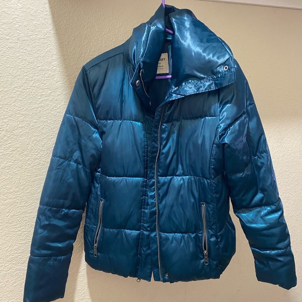 Old Navy Teal Puffer Jacket